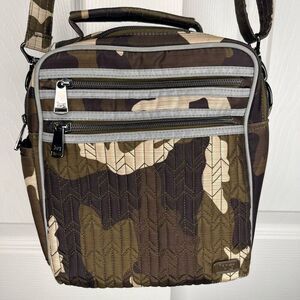 LUG Boxcar Crossbody Brown Green Camo Utility Bag